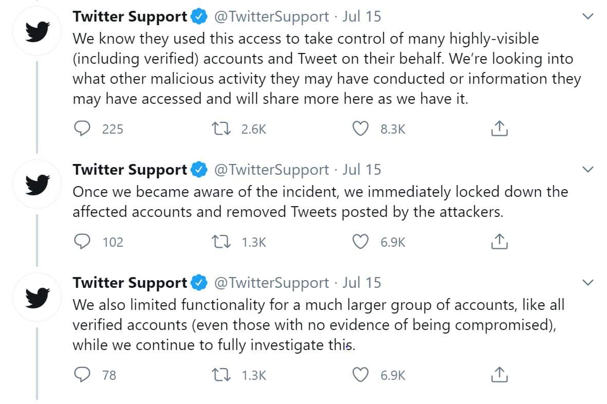 Twitter Support Updates