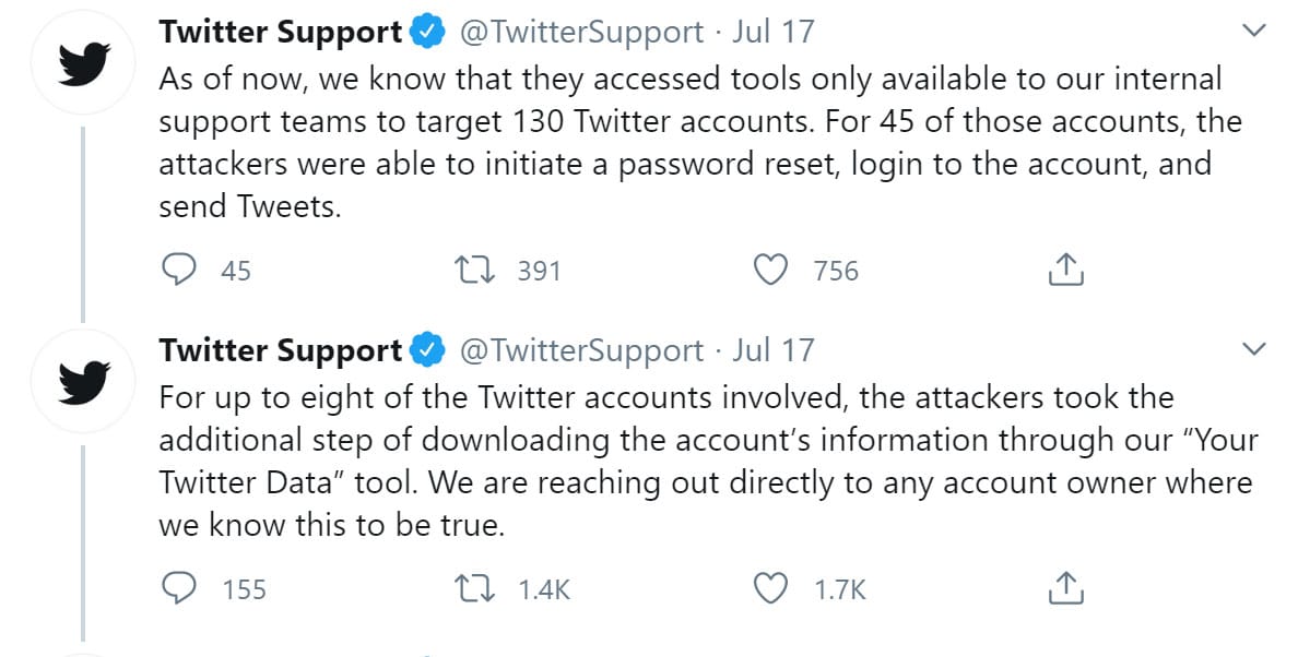 Twitter Support Updates