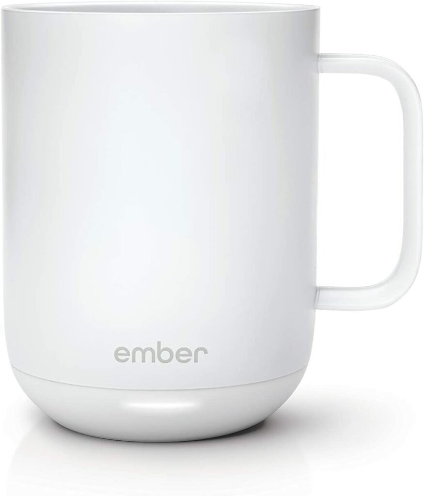 Ember Temperature Control Smart Mug 2, 10 oz, Grey, 80 Min Battery Life | App Controlled Heated Coffee Mug | Improved Design with Clear Splash-proof